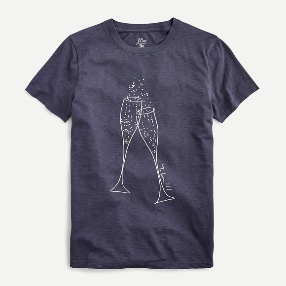 🆕️ J. Crew Vintage Cotton Champagne tee t-shirt - Picture 4 of 5